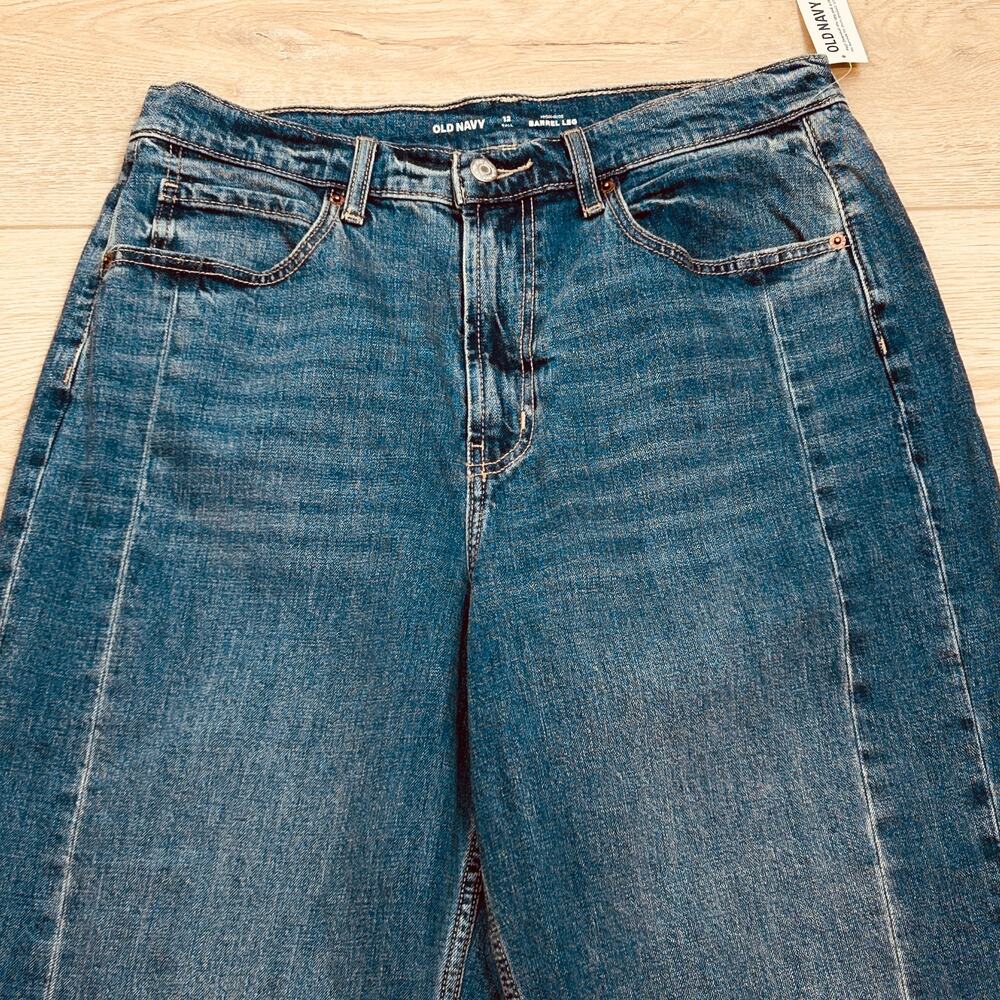Old Navy High Waisted Barrel Ankle Jeans size 12 Tall NWT - Picture 3 of 7
